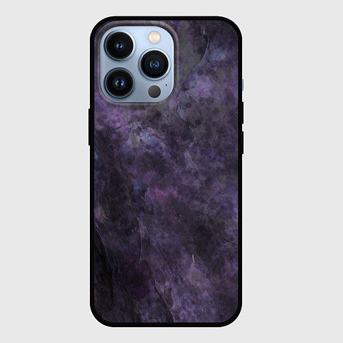 Чехол iPhone 13 Pro Абстракция - purple night rain / 3D-Черный – фото 1