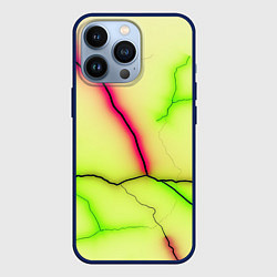 Чехол для iPhone 13 Pro Multicolored lightning, цвет: 3D-тёмно-синий