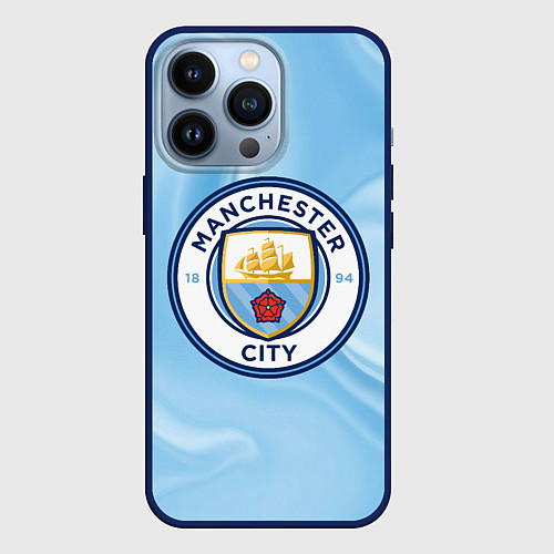 Чехол iPhone 13 Pro Фк Манчестер Сити / 3D-Тёмно-синий – фото 1