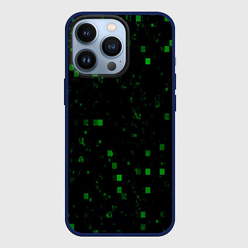 Чехол iPhone 13 Pro Color green khaki / 3D-Тёмно-синий – фото 1