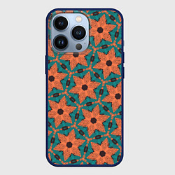 Чехол iPhone 13 Pro Оранжевые звезды