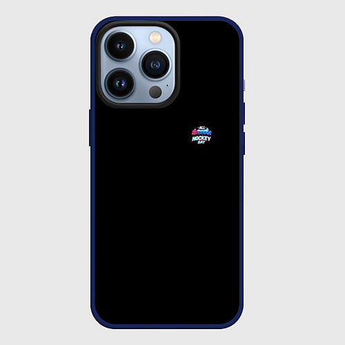 Чехол iPhone 13 Pro Hockey day / 3D-Тёмно-синий – фото 1