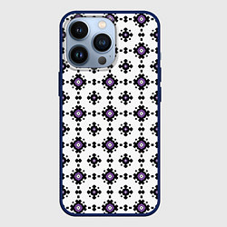 Чехол для iPhone 13 Pro Абстрактный геометрический орнамент, цвет: 3D-тёмно-синий