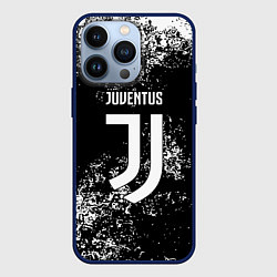 Чехол для iPhone 13 Pro Ювентус брызги красок, цвет: 3D-тёмно-синий