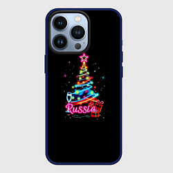 Чехол для iPhone 13 Pro Christmas tree gifts, цвет: 3D-тёмно-синий