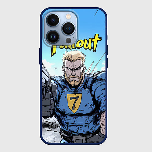Чехол iPhone 13 Pro Fallout 7 / 3D-Тёмно-синий – фото 1