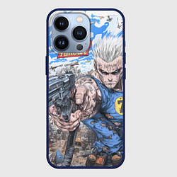 Чехол для iPhone 13 Pro Fallout комиксный стиль, цвет: 3D-тёмно-синий