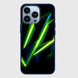 Чехол для iPhone 13 Pro Geometric neon, цвет: 3D-тёмно-синий