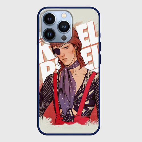 Чехол iPhone 13 Pro David Bowie Rebel Rebel / 3D-Тёмно-синий – фото 1
