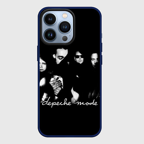 Чехол iPhone 13 Pro Depeche Mode shoot / 3D-Тёмно-синий – фото 1