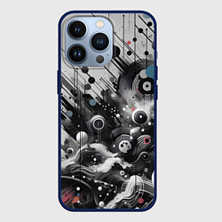 Чехол для iPhone 13 Pro Абстрактный паттерн - нейроарт фантазия, цвет: 3D-тёмно-синий