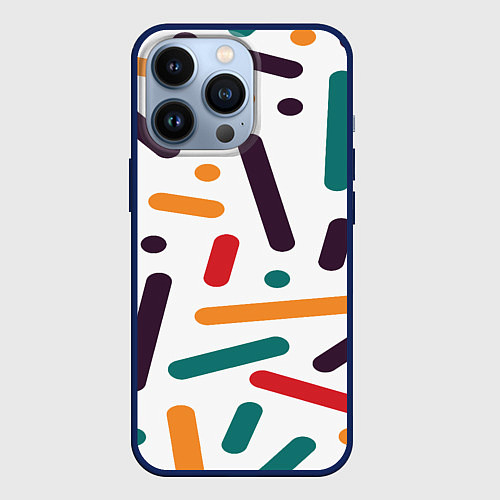 Чехол iPhone 13 Pro Oval oil / 3D-Тёмно-синий – фото 1