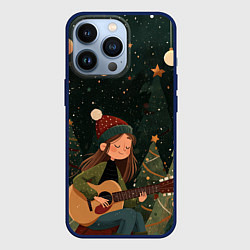Чехол iPhone 13 Pro Новогодняя гитаристка