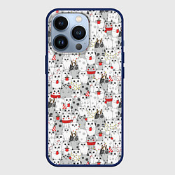 Чехол iPhone 13 Pro Новогодние котики