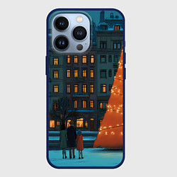 Чехол iPhone 13 Pro Городская светящаяся елка