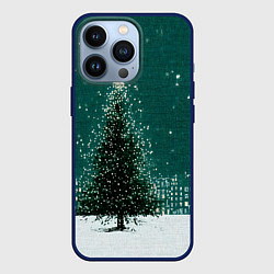 Чехол iPhone 13 Pro Новый год в зеленом стиле