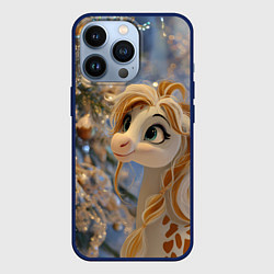 Чехол iPhone 13 Pro Новогодняя лошадка в крапинку
