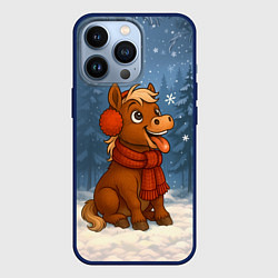 Чехол iPhone 13 Pro Лошадка ловит снежинку