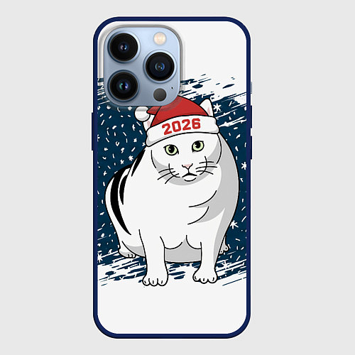 Чехол iPhone 13 Pro Кот Бендер - 2026 / 3D-Тёмно-синий – фото 1