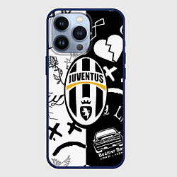 Чехол для iPhone 13 Pro Lill Peep x juventus logo, цвет: 3D-тёмно-синий