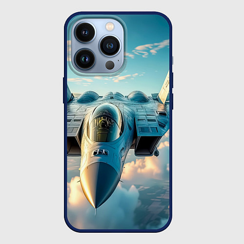 Чехол iPhone 13 Pro Стремительный страж небес / 3D-Тёмно-синий – фото 1