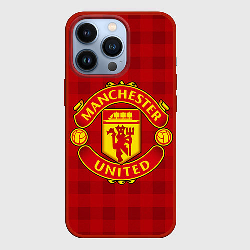 Чехол iPhone 13 Pro Manchester United / 3D-Красный – фото 1