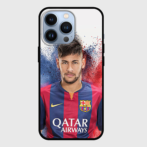 Чехол iPhone 13 Pro Neymar FCB / 3D-Черный – фото 1