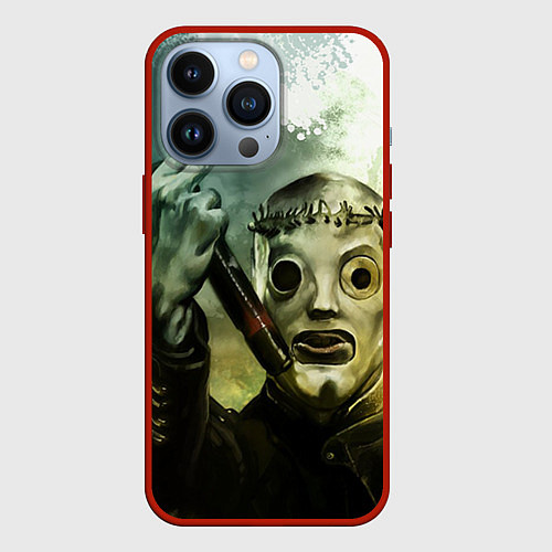 Чехол iPhone 13 Pro Slipknot / 3D-Красный – фото 1