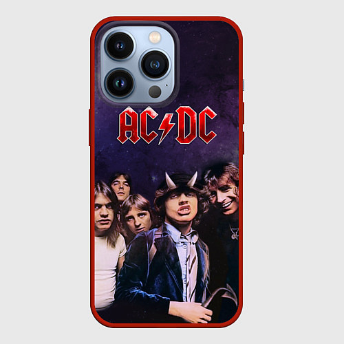 Чехол iPhone 13 Pro AC/DC / 3D-Красный – фото 1