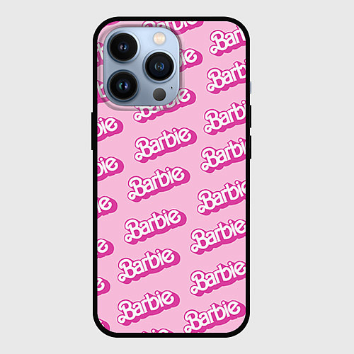 Чехол iPhone 13 Pro Barbie Pattern / 3D-Черный – фото 1