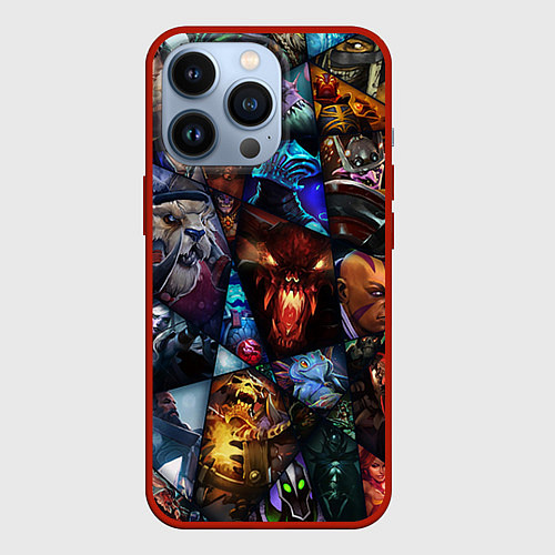 Чехол iPhone 13 Pro Dota 2: All Pick / 3D-Красный – фото 1