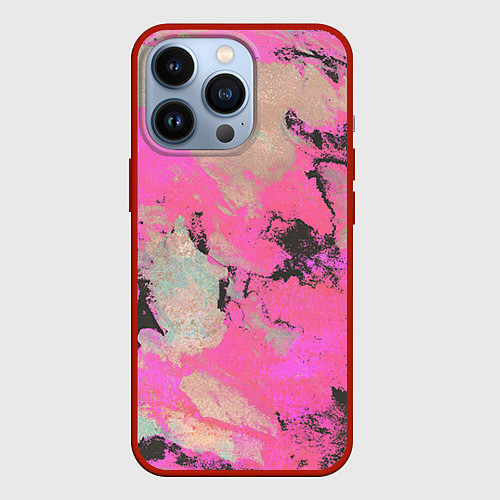 Чехол iPhone 13 Pro Краска / 3D-Красный – фото 1