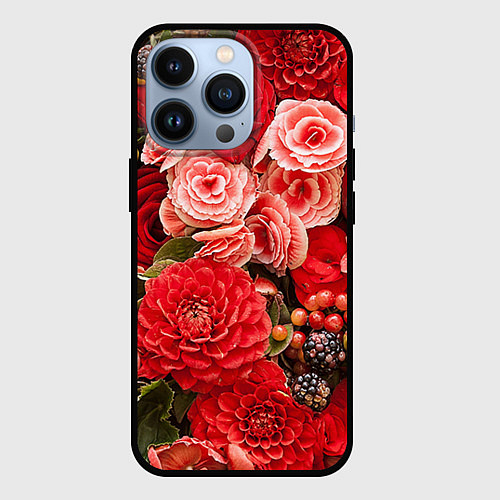 Чехол iPhone 13 Pro Ассорти из цветов / 3D-Черный – фото 1