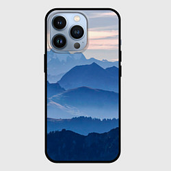 Чехол для iPhone 13 Pro Горы, цвет: 3D-черный