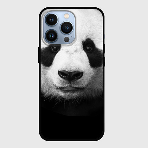 Чехол iPhone 13 Pro Взгляд панды / 3D-Черный – фото 1