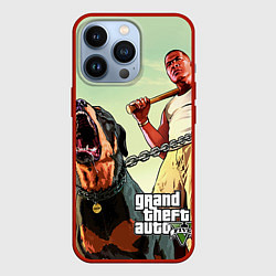 Чехол для iPhone 13 Pro GTA 5: Franklin Clinton, цвет: 3D-красный