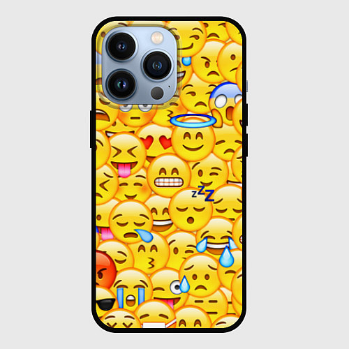 Чехол iPhone 13 Pro Emoji / 3D-Черный – фото 1