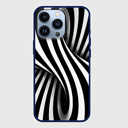 Чехол для iPhone 13 Pro Оптические иллюзии, цвет: 3D-тёмно-синий