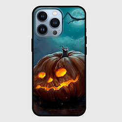 Чехол для iPhone 13 Pro Тыква, цвет: 3D-черный