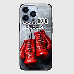 Чехол для iPhone 13 Pro Boxing Russia, цвет: 3D-черный