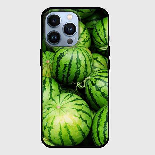 Чехол iPhone 13 Pro Арбузы / 3D-Черный – фото 1