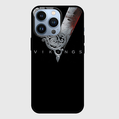 Чехол iPhone 13 Pro Vikings Emblem / 3D-Черный – фото 1