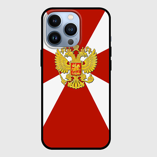 Чехол iPhone 13 Pro Флаг ВВ / 3D-Черный – фото 1