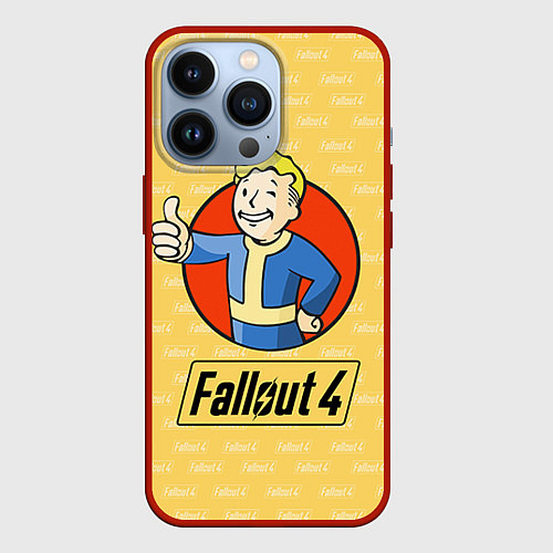 Чехол iPhone 13 Pro Fallout 4: Pip-Boy / 3D-Красный – фото 1