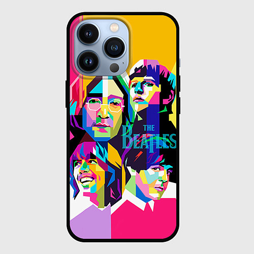 Чехол iPhone 13 Pro The Beatles: Poly-art / 3D-Черный – фото 1