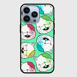 Чехол для iPhone 13 Pro Drop Dead: Kitty Heads, цвет: 3D-черный