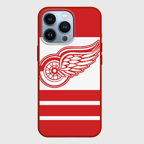 Чехол iPhone 13 Pro Detroit Red Wings / 3D-Красный – фото 1