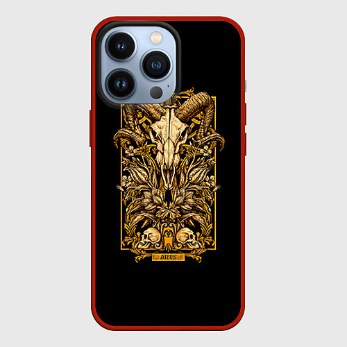 Чехол iPhone 13 Pro Овен / 3D-Красный – фото 1