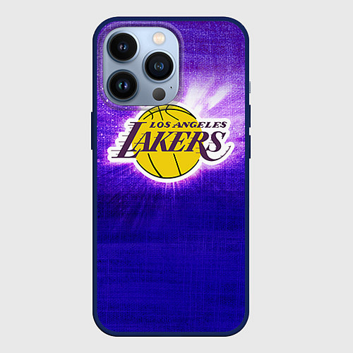 Чехол iPhone 13 Pro Los Angeles Lakers / 3D-Тёмно-синий – фото 1
