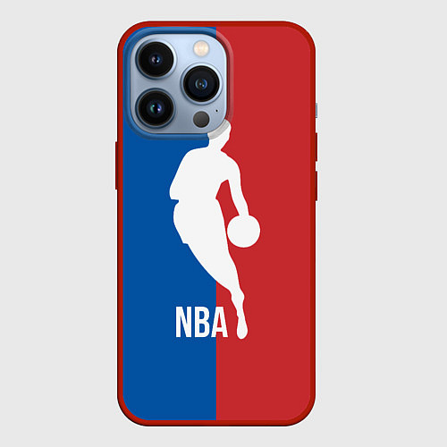 Чехол iPhone 13 Pro Эмблема NBA / 3D-Красный – фото 1